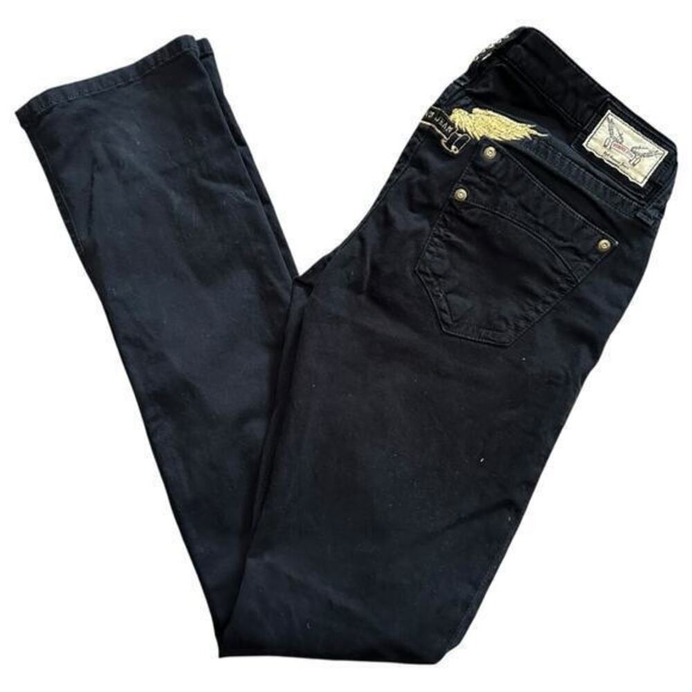Robin's Jean Vintage Y2K Women’s Sz 28 Black Marilyn Low Rise Straight Leg Jeans